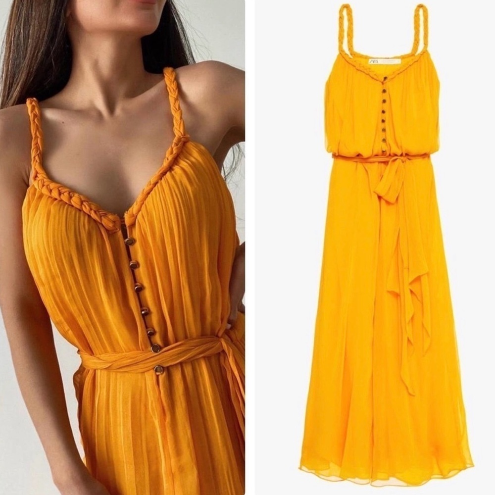 LAST 1 🔥NWT ZARA Limited Edition Slik Blend Dress - Picture 1 of 11